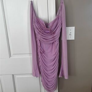 Hello Molly Lavender Mini Dress